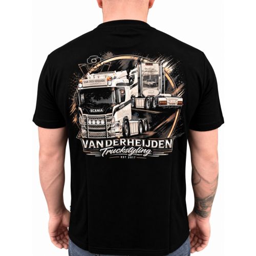 T-shirt Scania R650 V8 zwart
