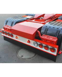 RVS achterbumper met 8 ronde bolletjes gaten