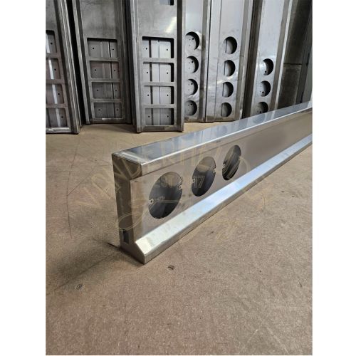 RVS achterbumper met 6 ronde led lamp gaten